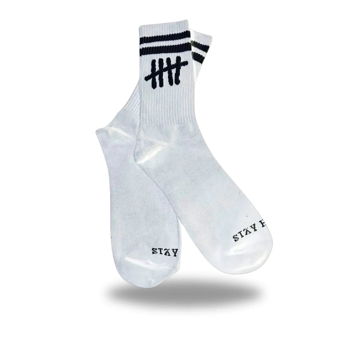 HAPPY HOUSE - STAY HAPPY WHITE SOCKS
