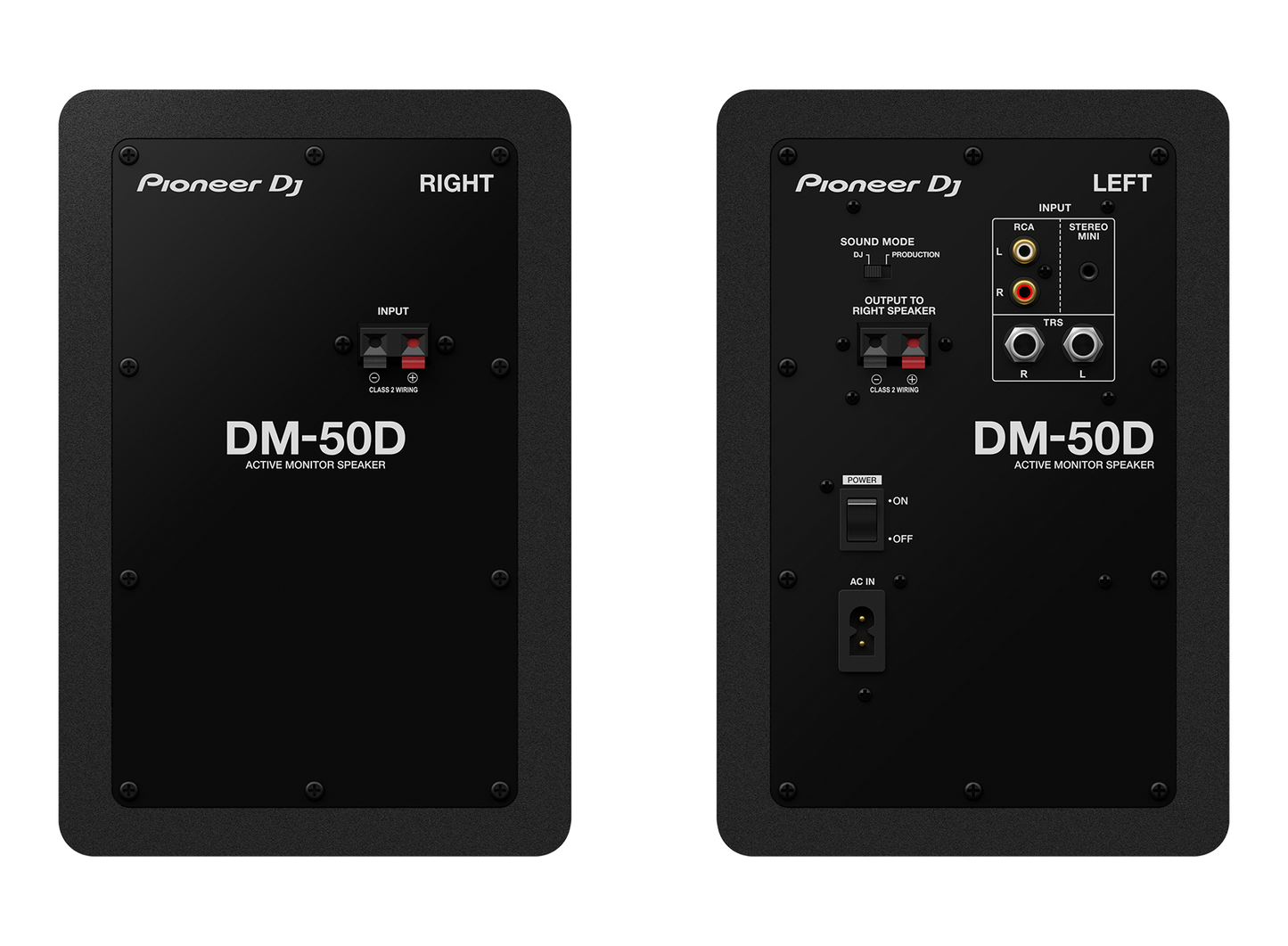 PIONEER DJ - DM-50D 5inch Desktop Monitors (Black) PAIR