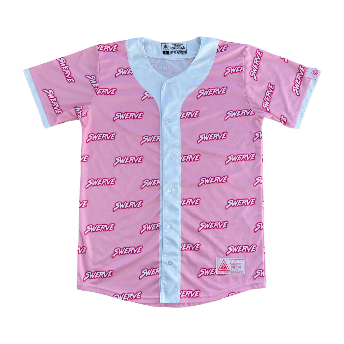 SWERVE - Swerve Print Jersey PINK