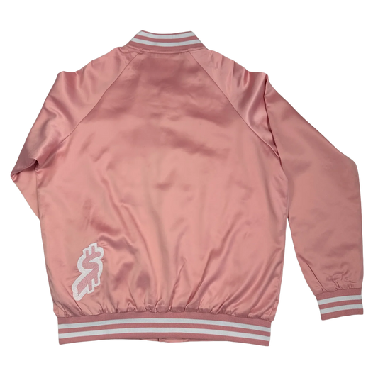 SWERVE - Pink Satin Bomber