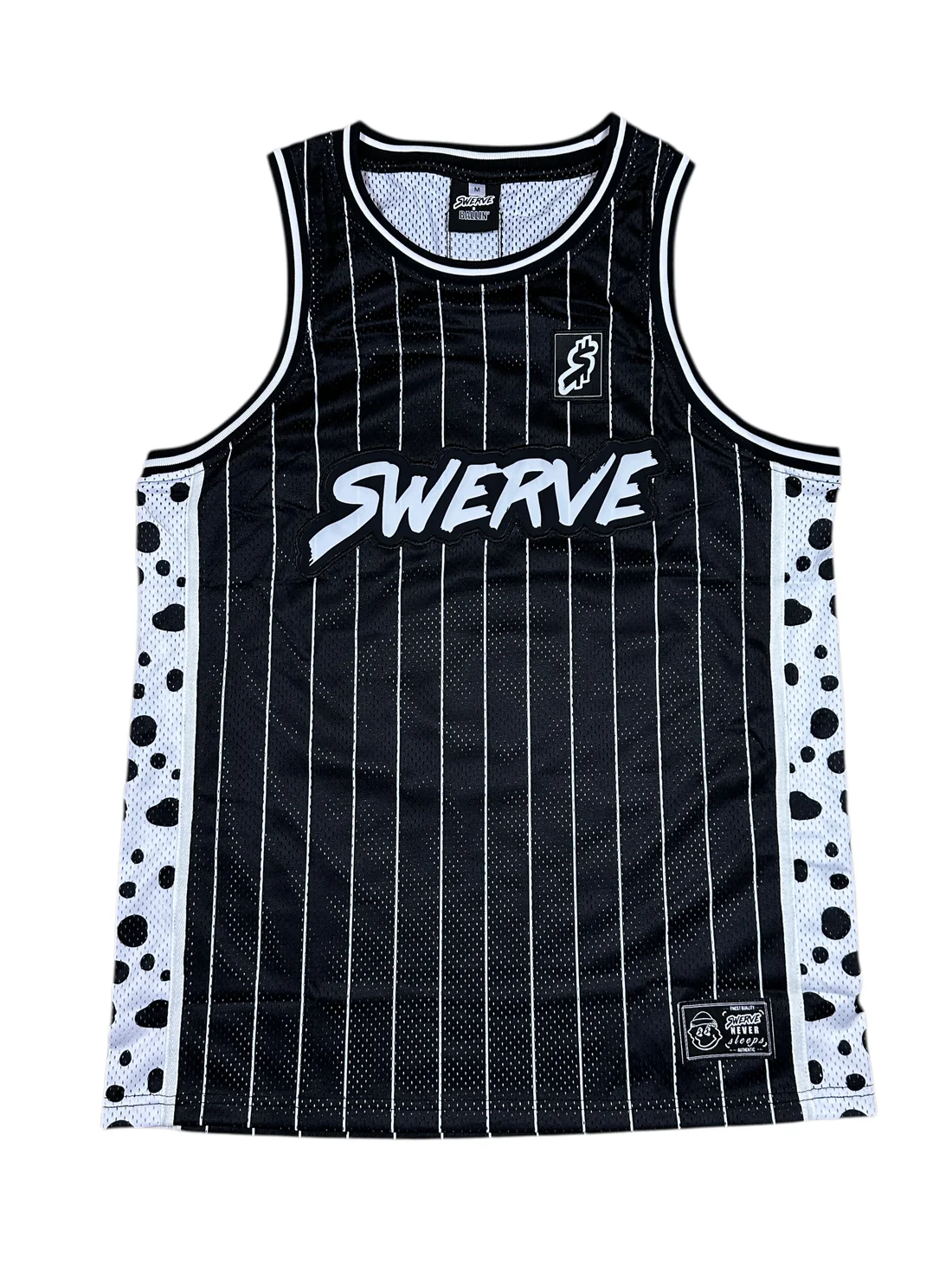 SWERVE - White Dalmation Cheetah Print Jersey