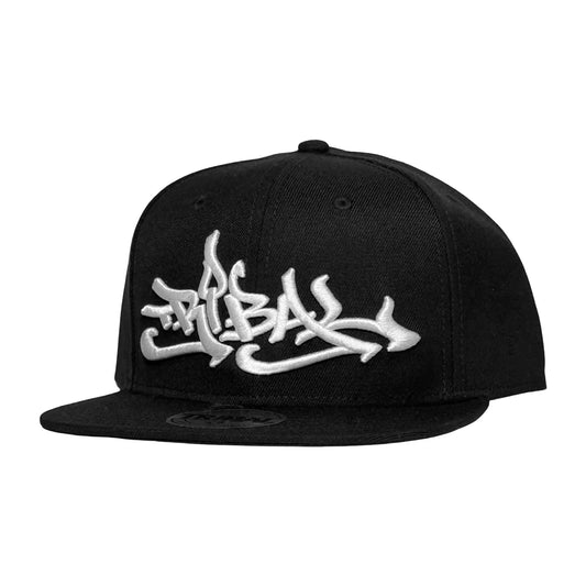 TRIBAL - Classic - White on Black Snapback