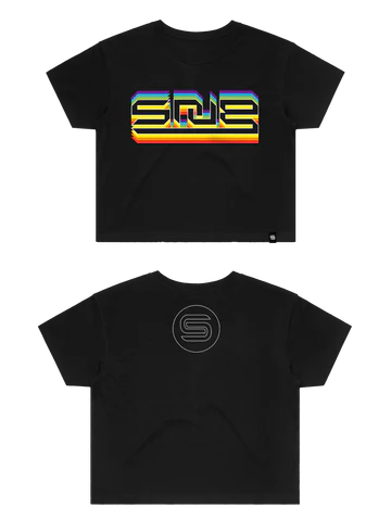 SNUG - TECHNO - BLACK CROP TEE