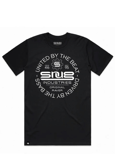 SNUG - UNITED EMBLEM - BLACK UNISEX TEE