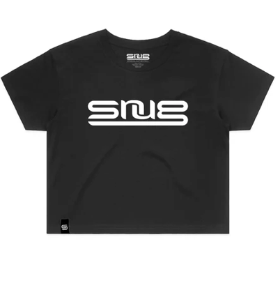 SNUG - CLASSIC LOGO - CROP TEE - BLACK