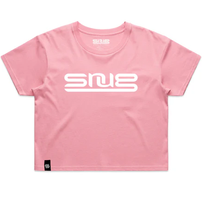 SNUG - CLASSIC LOGO - CROP TEE - SOFT PINK