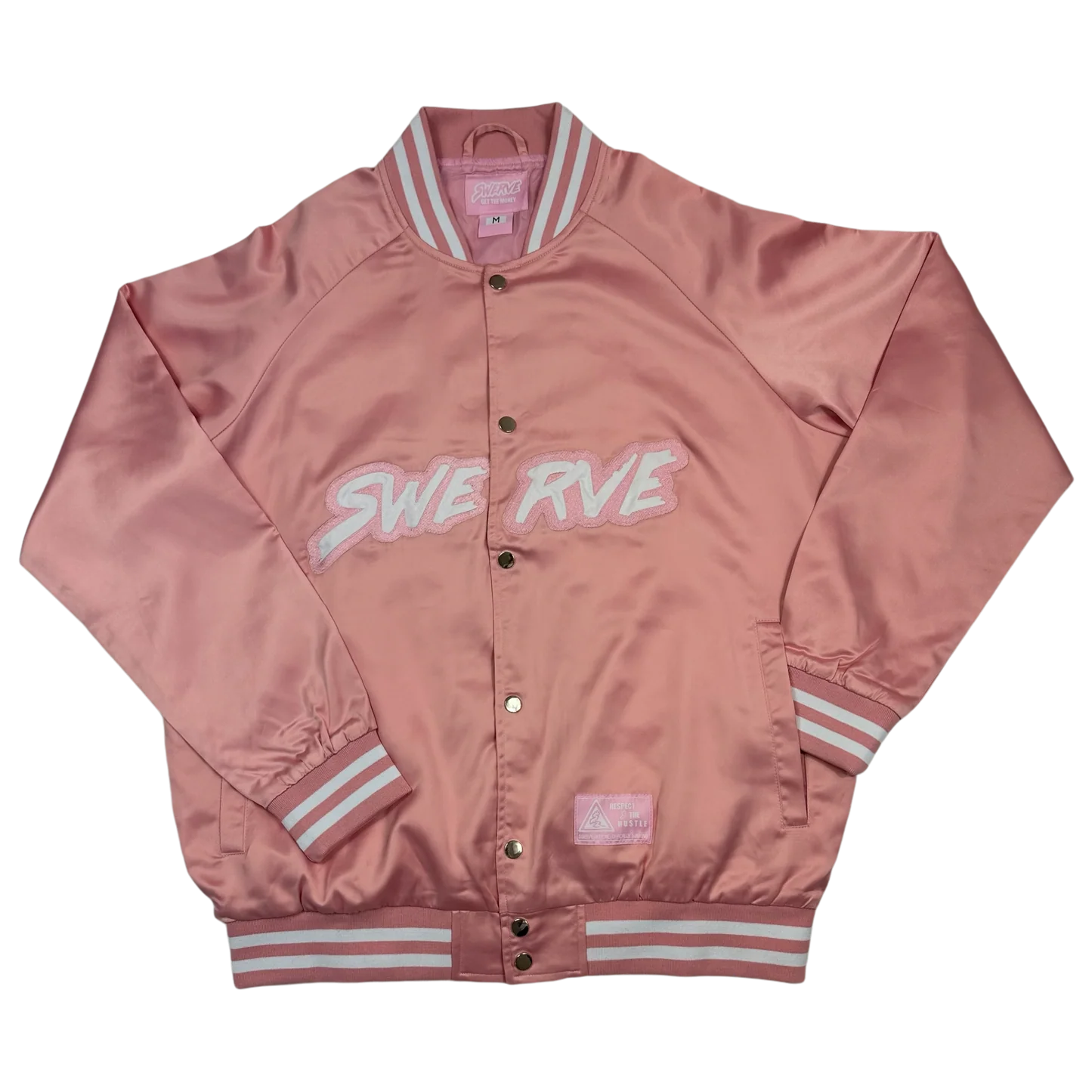 SWERVE - Pink Satin Bomber