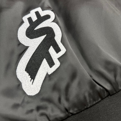 SWERVE - Black Satin Bomber