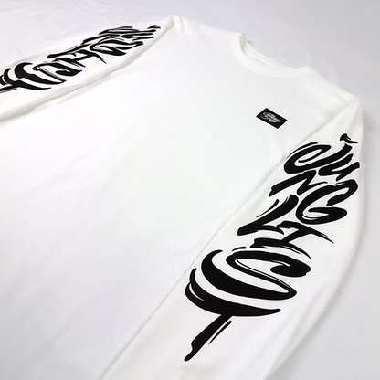 UNCOMMON BEING - JUNGLIST SCRIPT 2.0 L/S WHITE