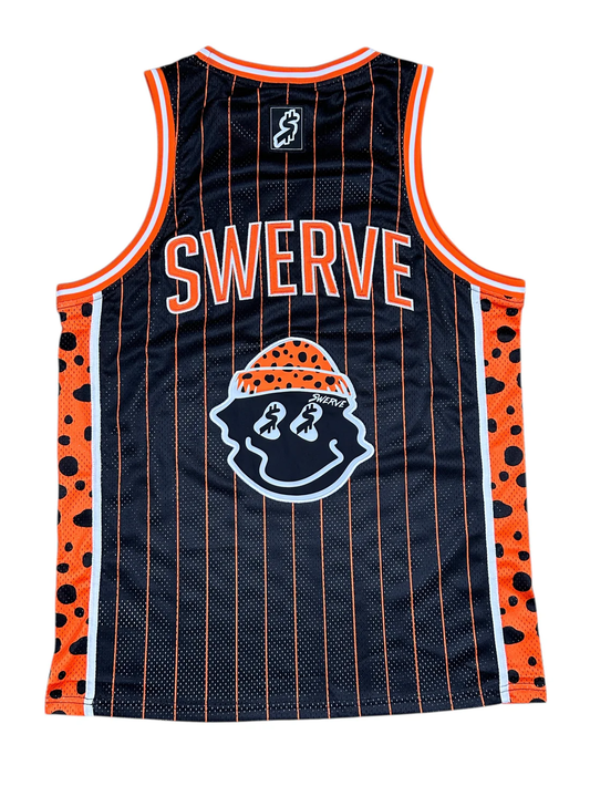 SWERVE - Orange Dalmation Cheetah Print Jersey