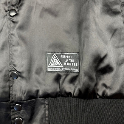 SWERVE - Black Satin Bomber