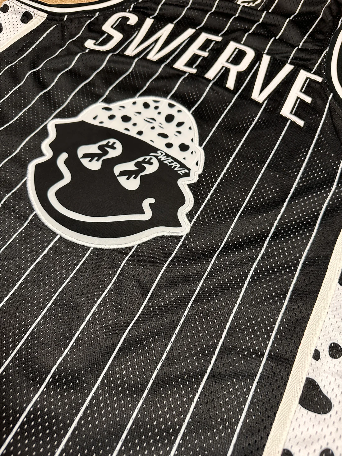 SWERVE - White Dalmation Cheetah Print Jersey