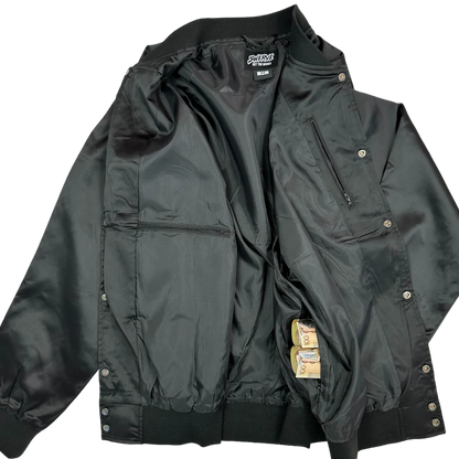 SWERVE - Black Satin Bomber