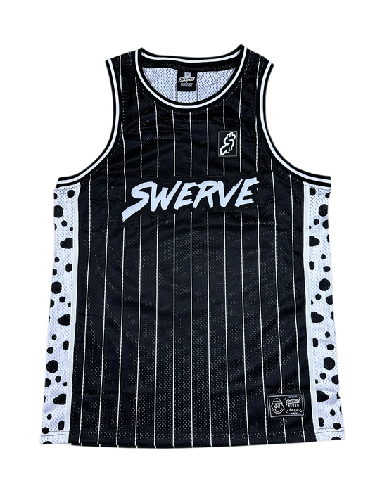 SWERVE - White Dalmation Cheetah Print Jersey