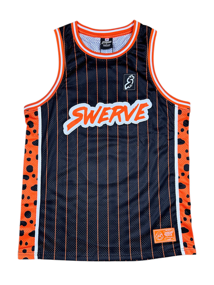 SWERVE - Orange Dalmation Cheetah Print Jersey