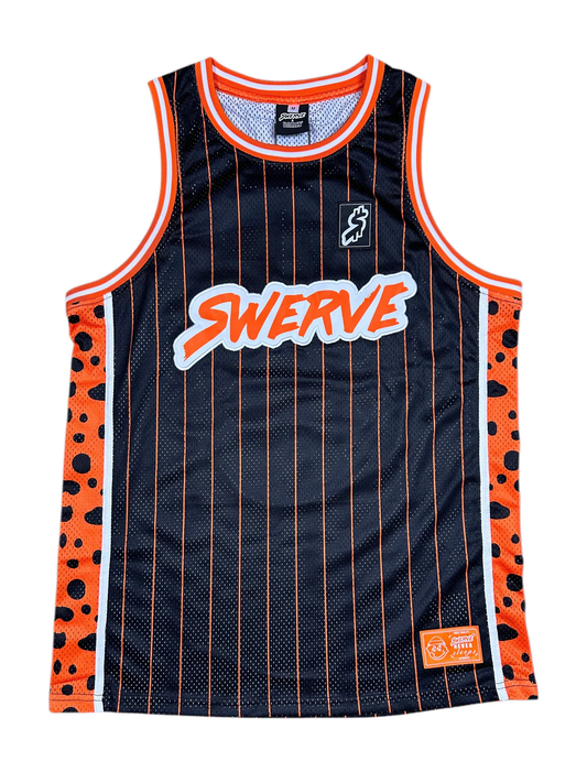 SWERVE - Orange Dalmation Cheetah Print Jersey
