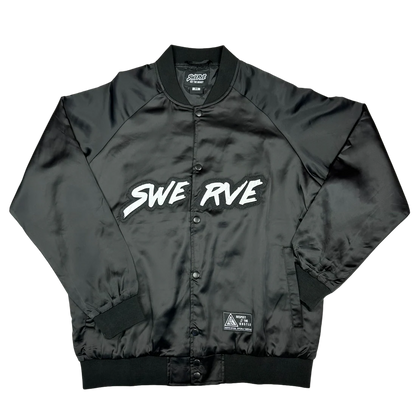 SWERVE - Black Satin Bomber