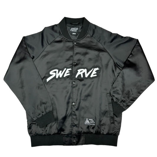 SWERVE - Black Satin Bomber