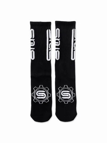 SNUG - GEAR LOGO - MID CALF SOCKS - BLACK